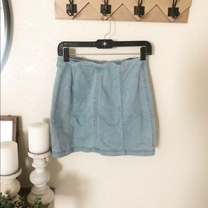 Light denim skirt